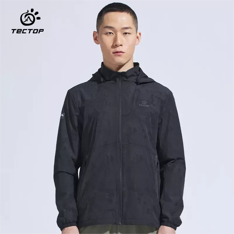 探拓户外春季薄款弹力外套男子防风运动休闲夹克风衣AEB610115