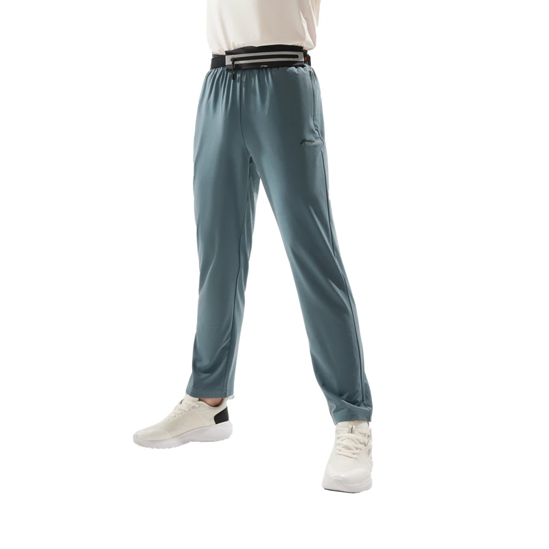 李宁运动裤夏男子速干系列时尚舒适平口运动休闲长裤AYKU459-B品