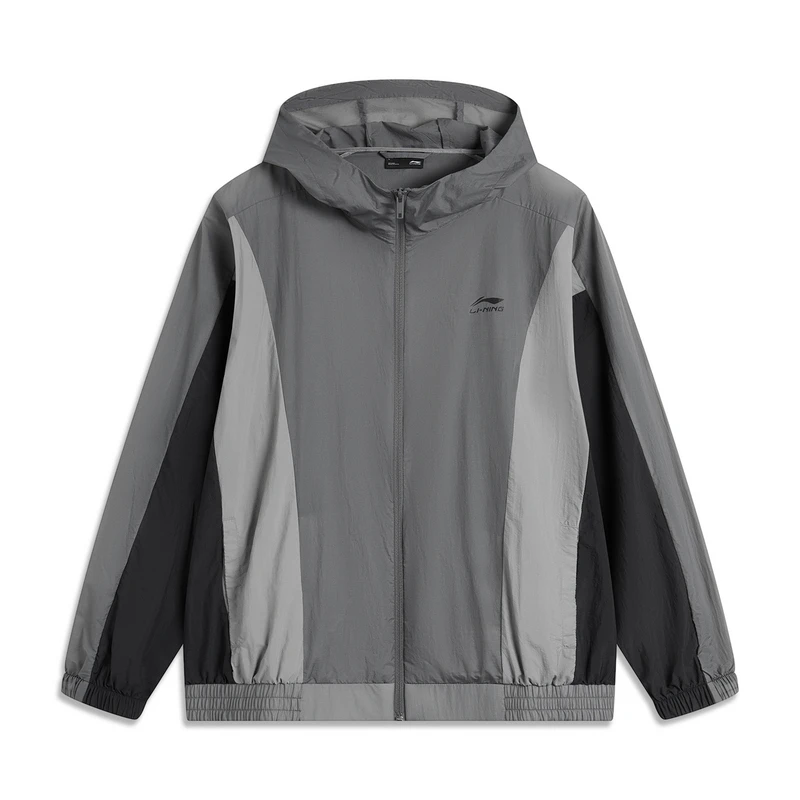 李宁风衣男春季运动生活系列透气宽松休闲运动风衣AFDU667--B品