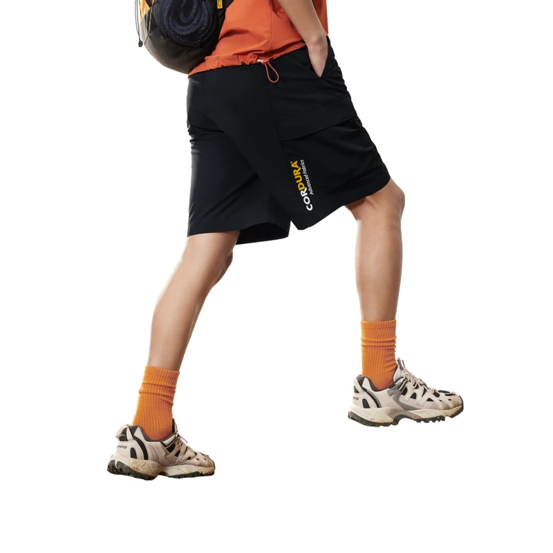 李宁CF溯运动短裤男女士户外登山夏季防泼水运动工装短裤AKSU645