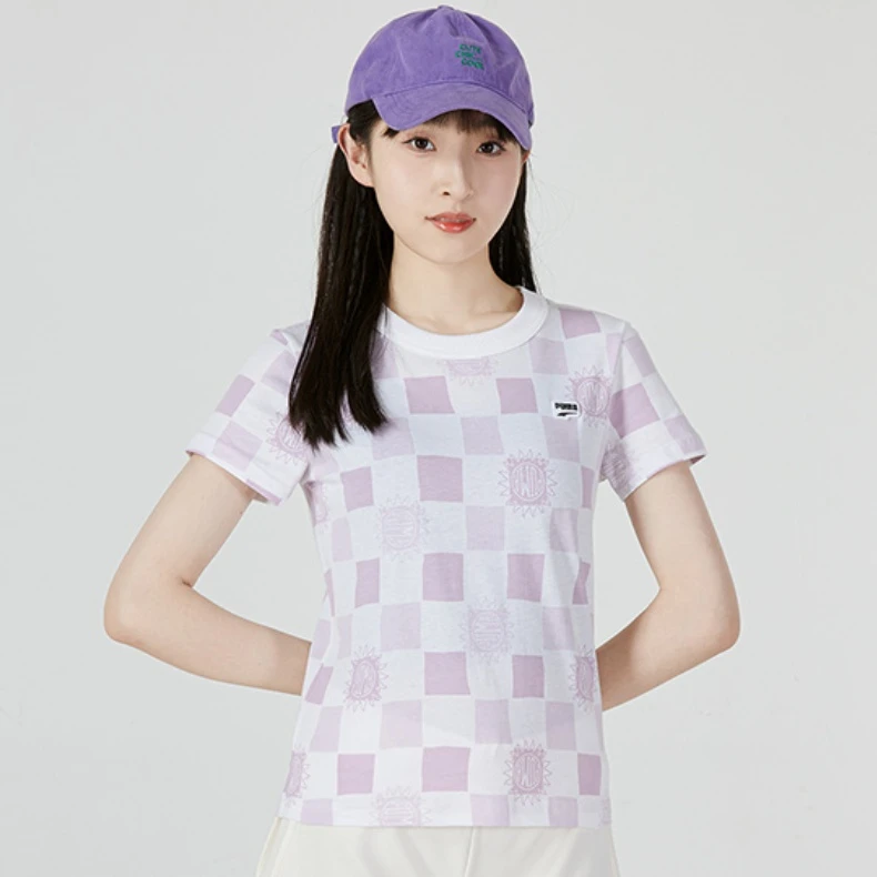 PUMA 彪马女子夏季户外休闲时尚百搭短袖T恤 DOWNTOWN AOP 535379