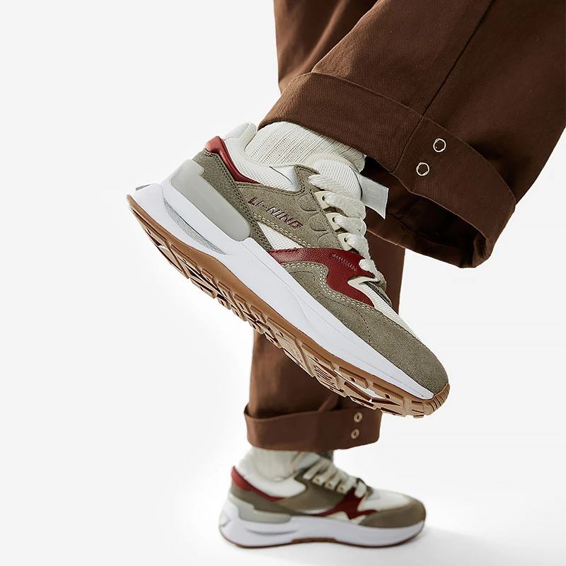 李宁001初心V2女子潮流运动休闲鞋缓震回弹舒适运动鞋AGCU062-B品