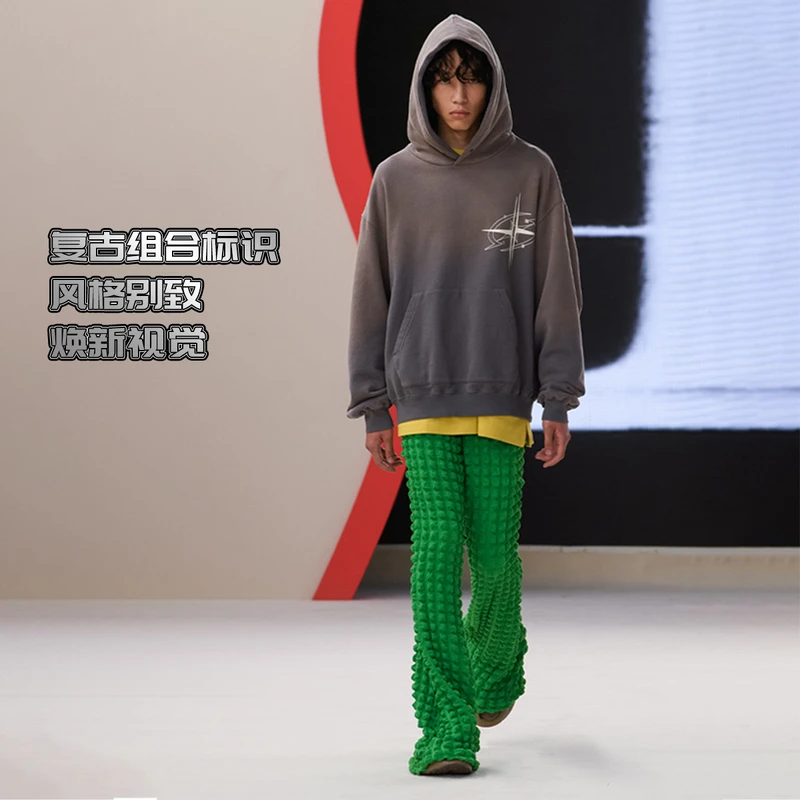 中国李宁卫衣男女款春系列舒适透气宽松套头连帽卫衣AWDU351--B品