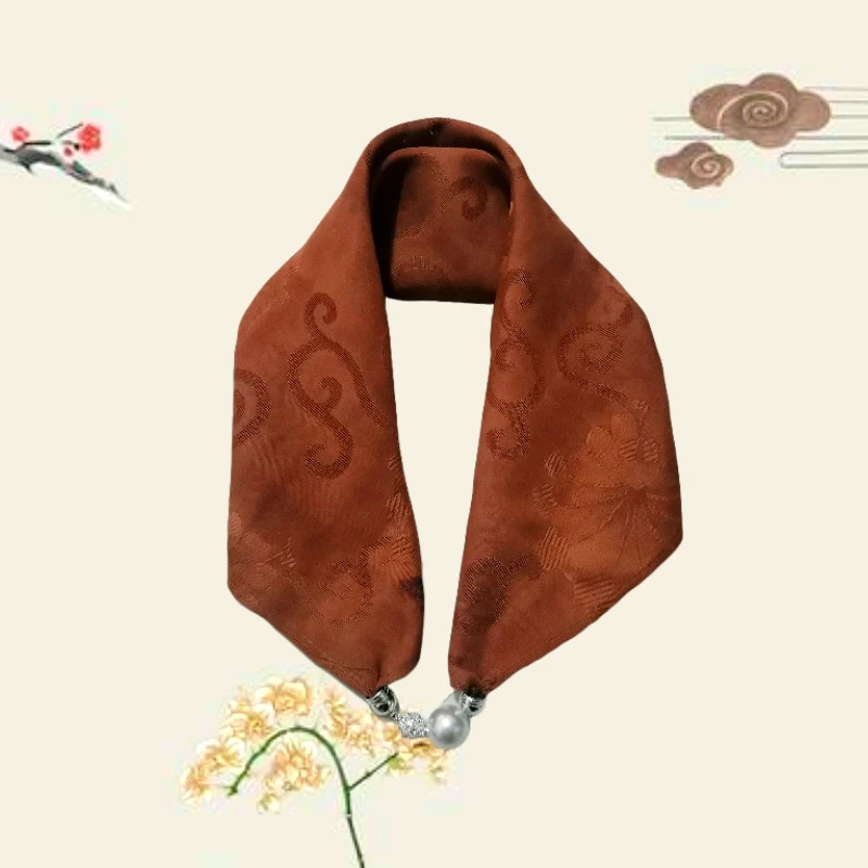 香云纱真丝丝巾 非遗新中式丝巾