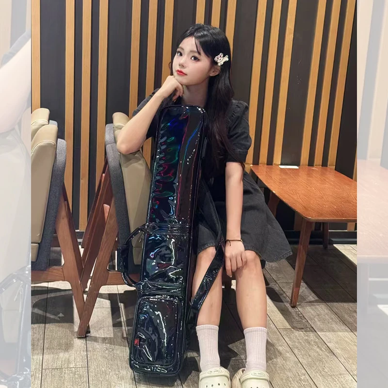 二胡琴包软包可背板胡高胡背包可提漆皮镜面革亮面防水加厚防震