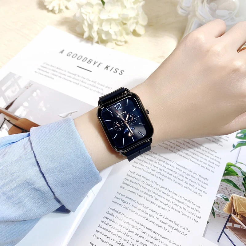 歌浪迪/JRANDE女士腕表爆款女表方形石英表防水轻奢百搭女表 HG4