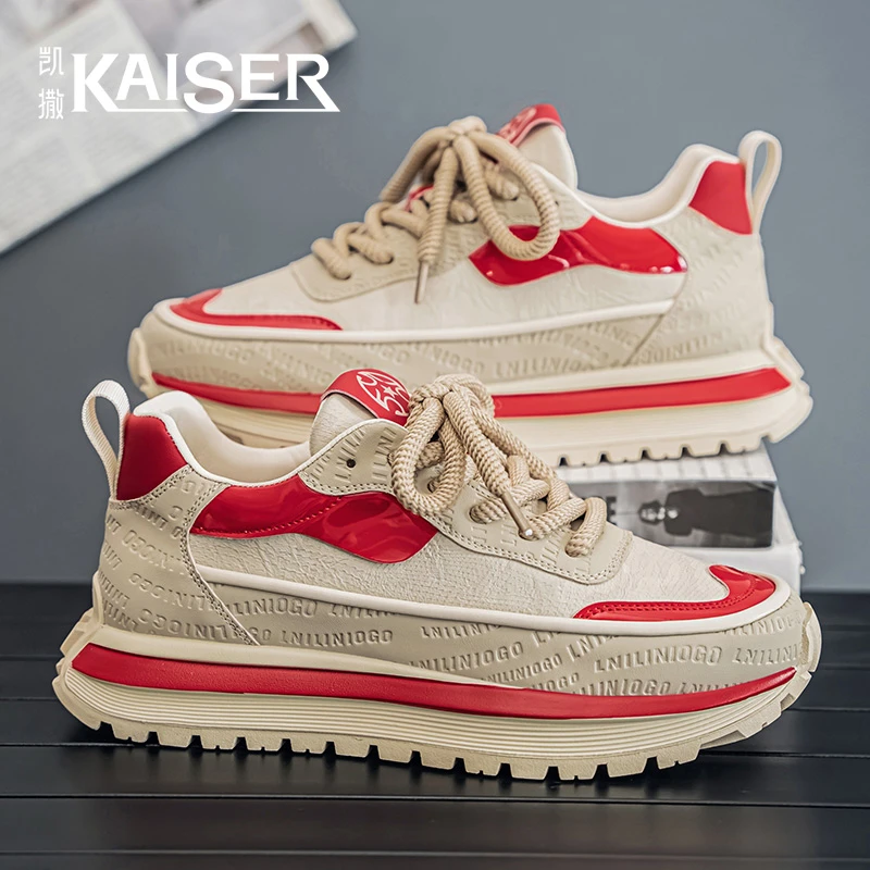 凯撒官方正版男鞋秋季新款潮流百搭休闲老爹鞋男士耐磨厚底运动鞋