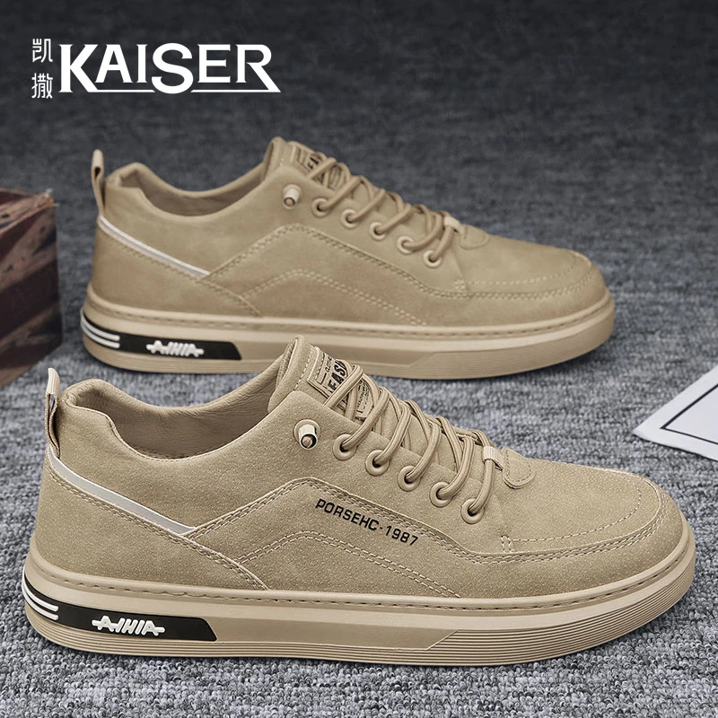 KAISER/凯撒·男鞋2025新款耐磨劳保鞋男士一脚蹬休闲鞋运动板鞋子