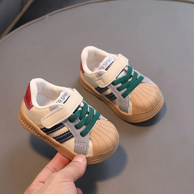 儿童鞋子春秋小童婴儿贝壳小白鞋女童软底男童步鞋宝宝板鞋运动鞋