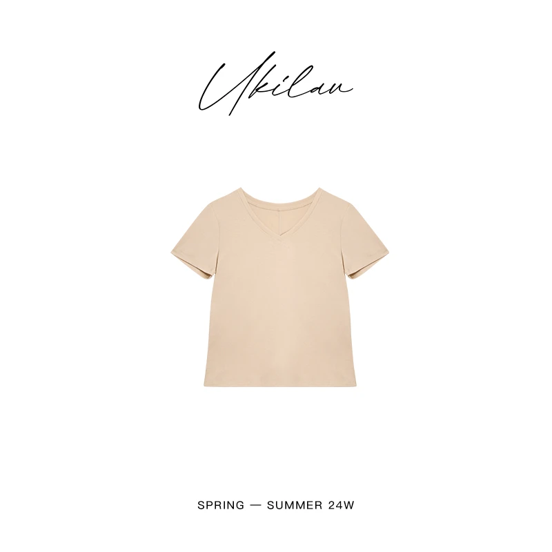 UKILAU【黑标】全棉短袖简约宽松圆领T恤