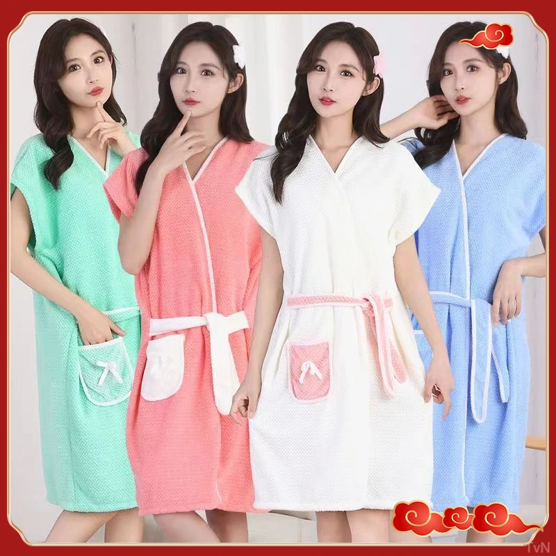 爆款可穿式浴巾加厚夏季洗澡全身一体式浴袍女款家用浴巾吸水