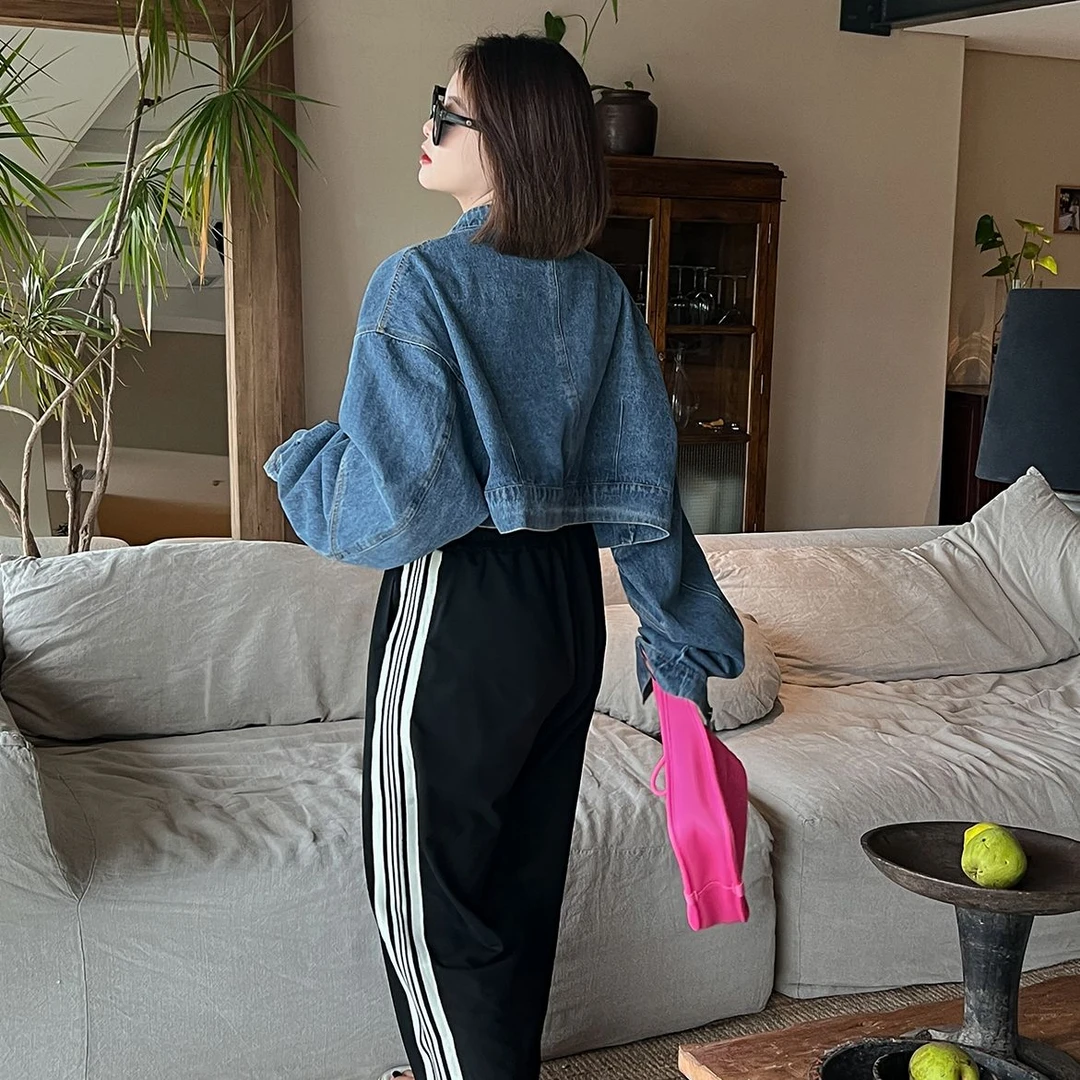 197大码/2023春季新款女装微胖mm妹妹显瘦休闲运动裤高腰卫裤