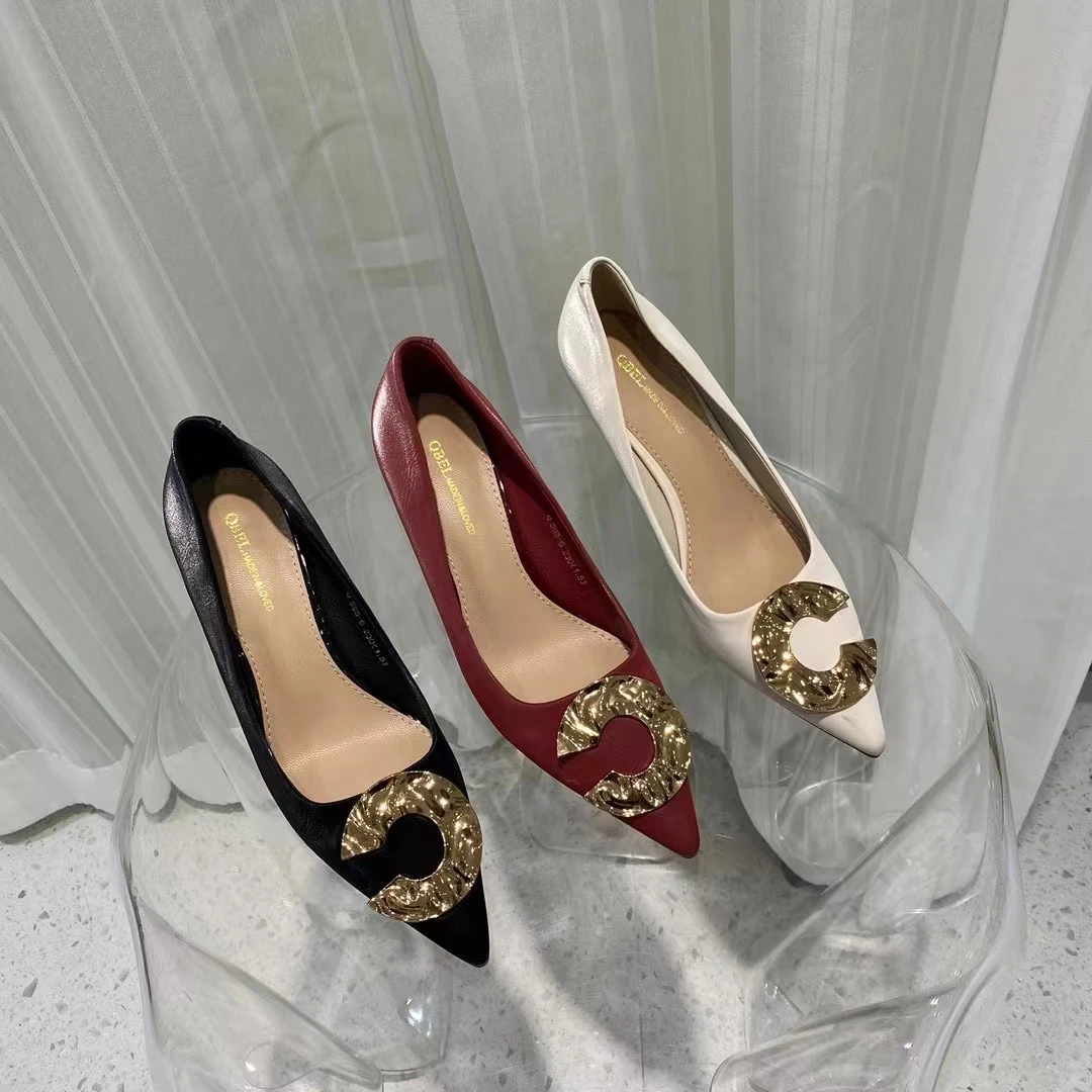 鞋子跟时尚气质百搭舒适细高跟女士女鞋单鞋平价百搭高跟鞋