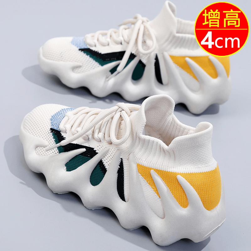 八爪鱼椰子鞋女款2024夏季新款百搭网面透气飞织鞋休闲跑步运动鞋