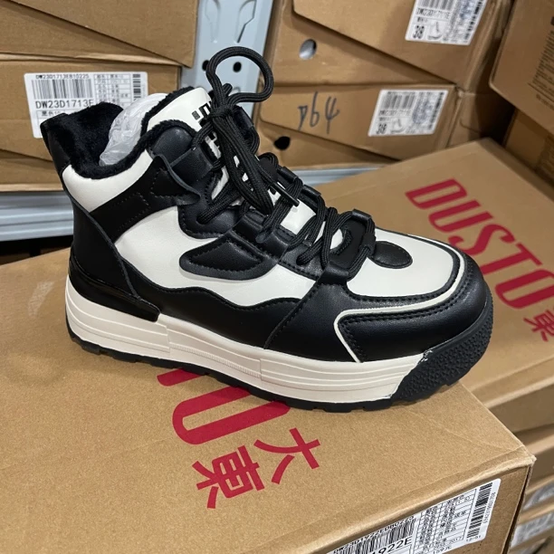 冬季1922加绒高帮休闲鞋女23D