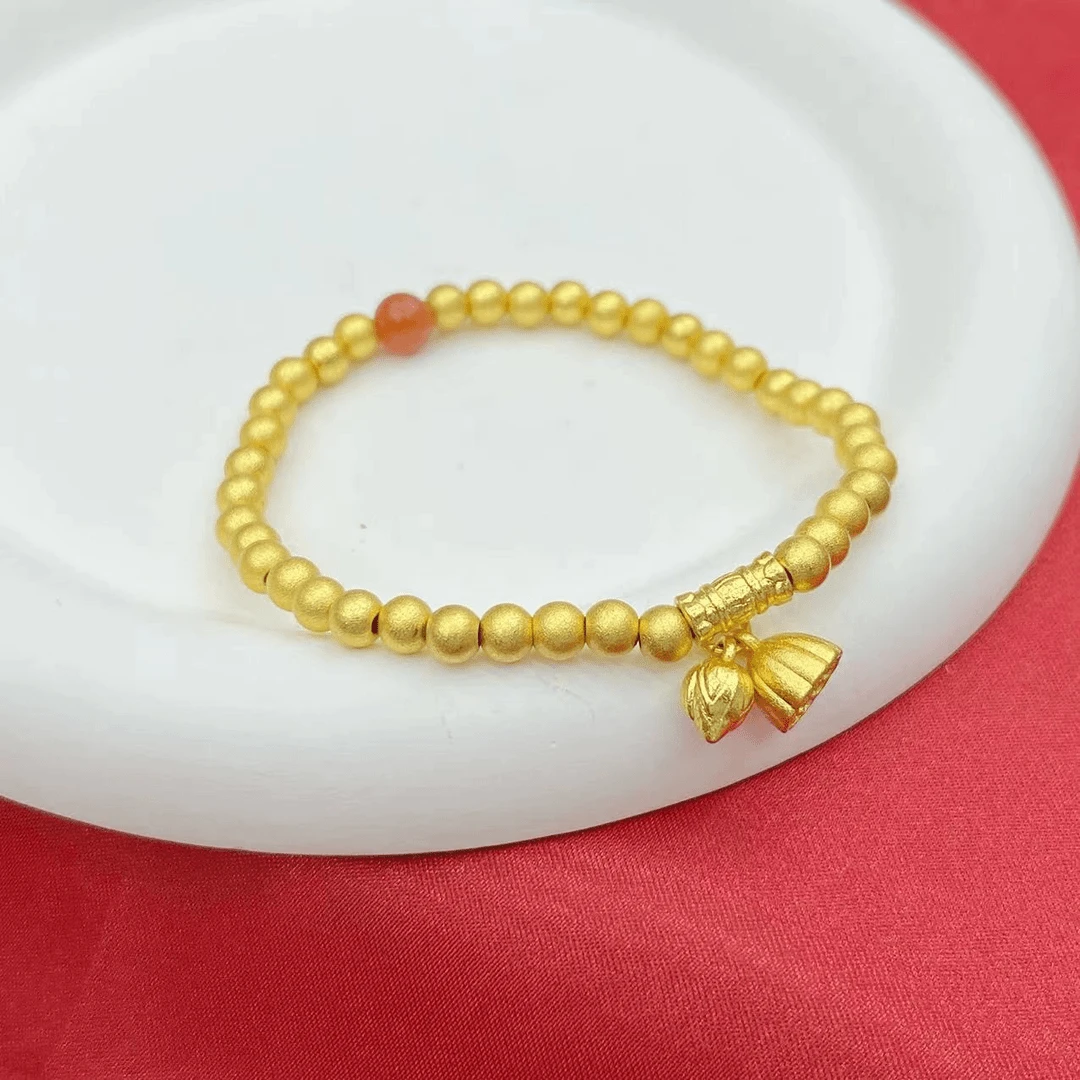 【传杰专属】天然翡翠红翡转运珠两世欢手串（赠包装，证书）K349