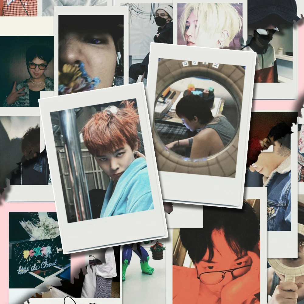 80张权志龙拍立得神图贴纸男明星高颜值治愈装饰手机壳手账本贴画