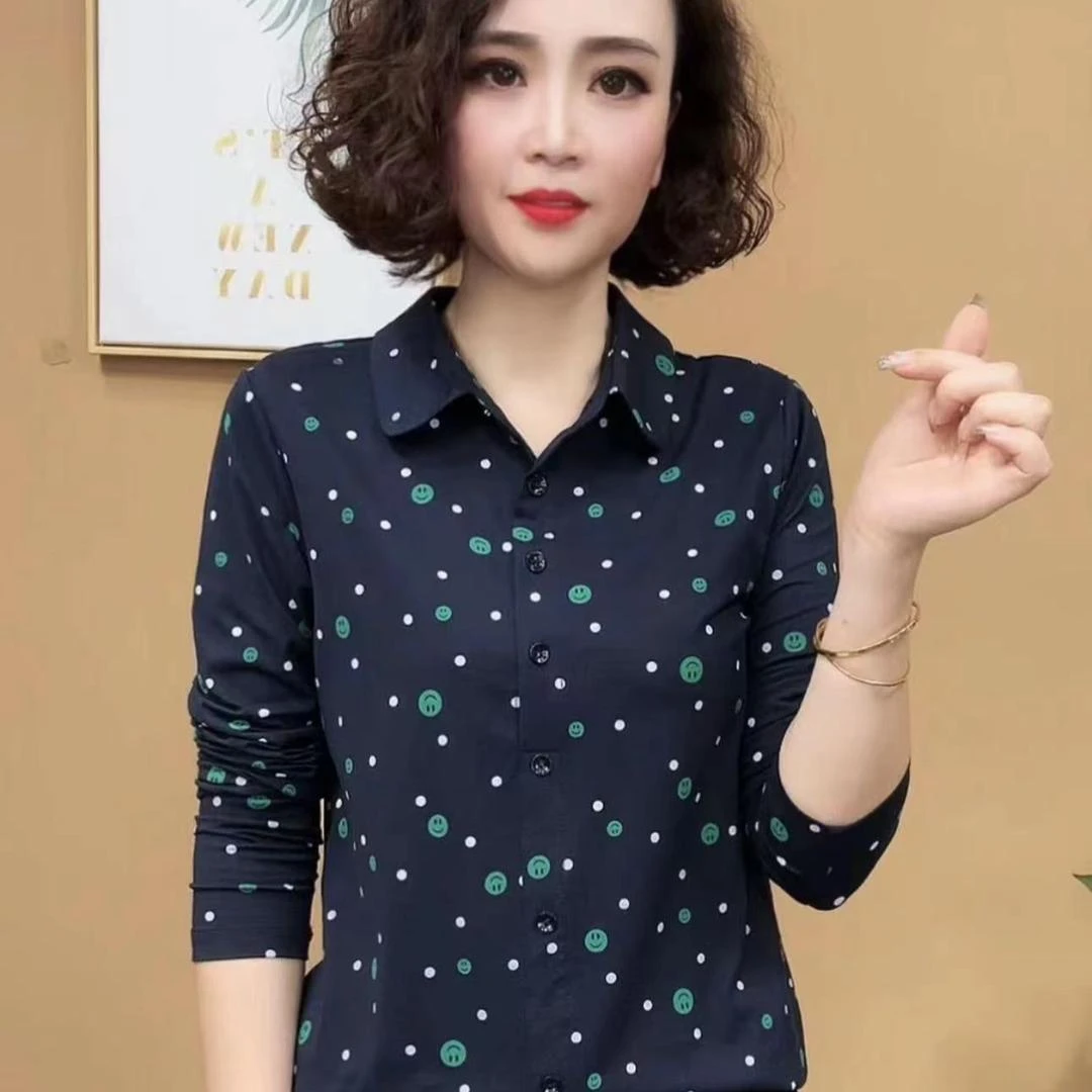 2024新品时尚洋气百搭秋季长袖显瘦减龄女士打底衫上衣#52300