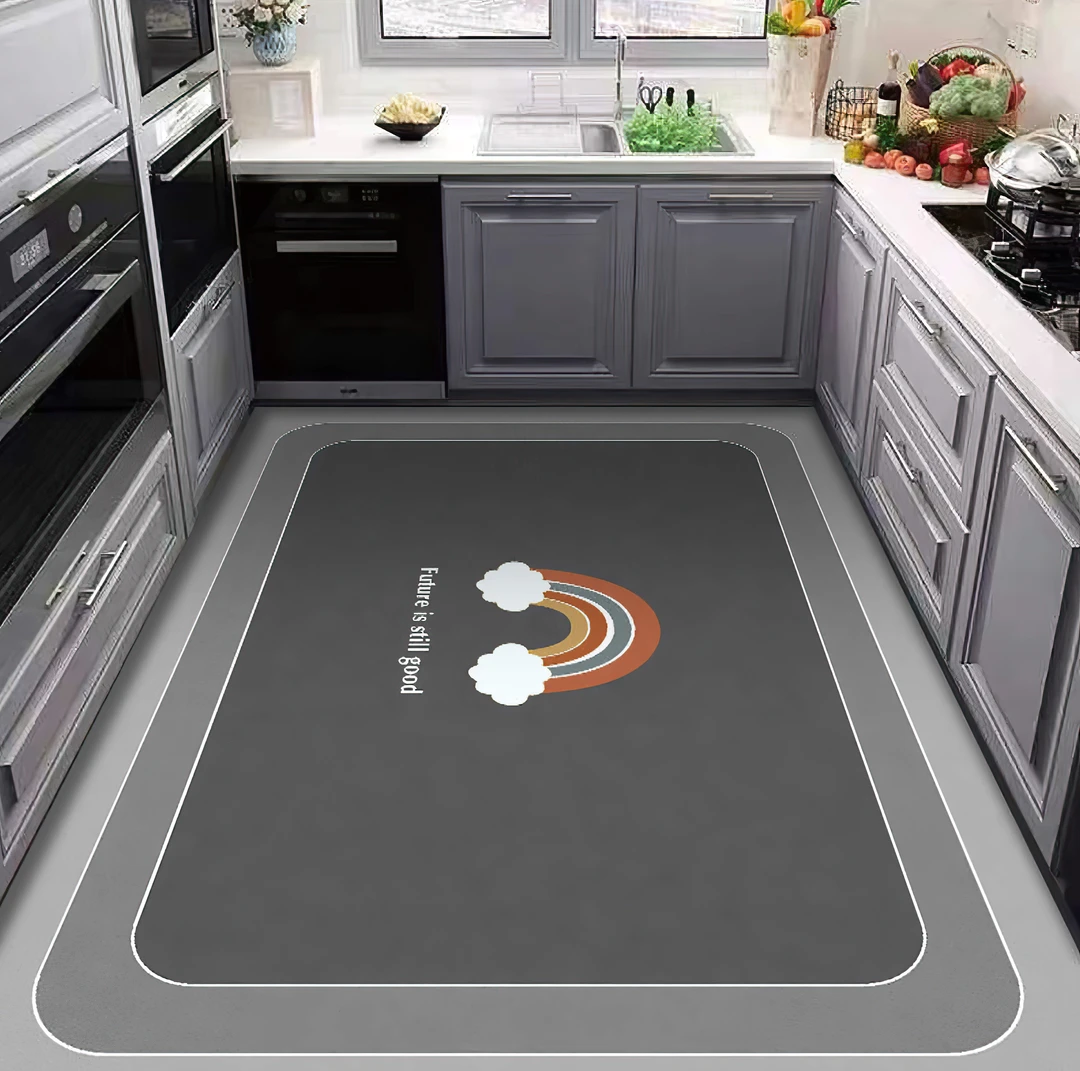 防滑厨房专用脚垫吸油地垫耐脏防油地毯长条厨房专用地垫