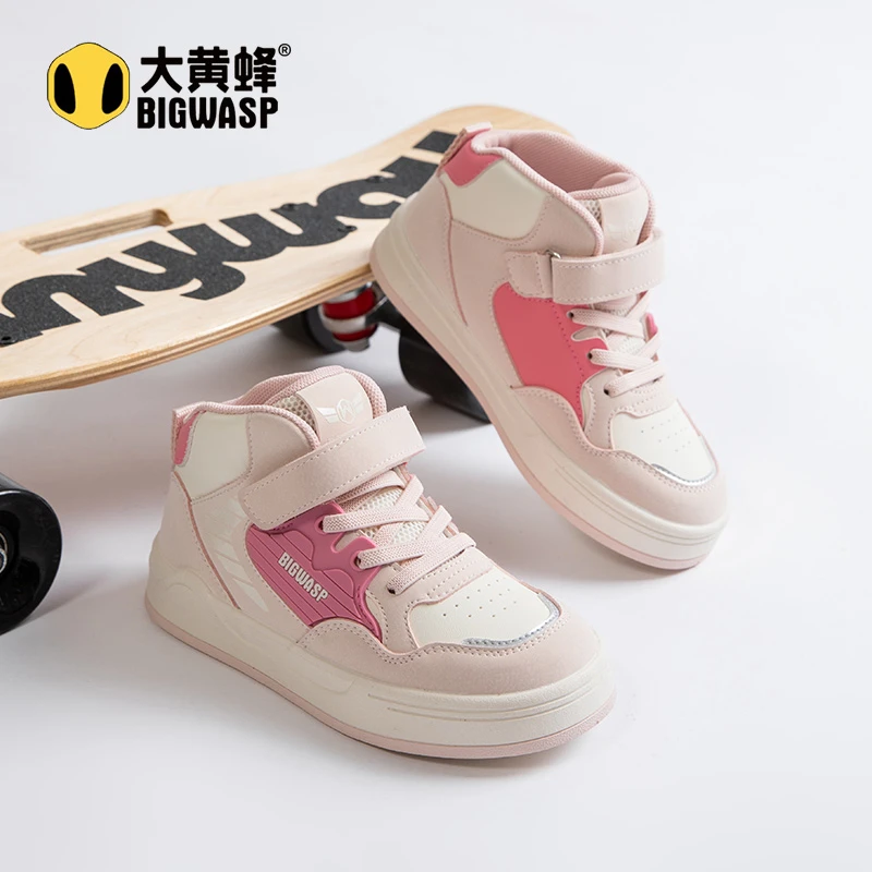 大黄蜂女童儿童鞋2024秋季新款儿童鞋高帮板鞋跑步鞋男童运动鞋子