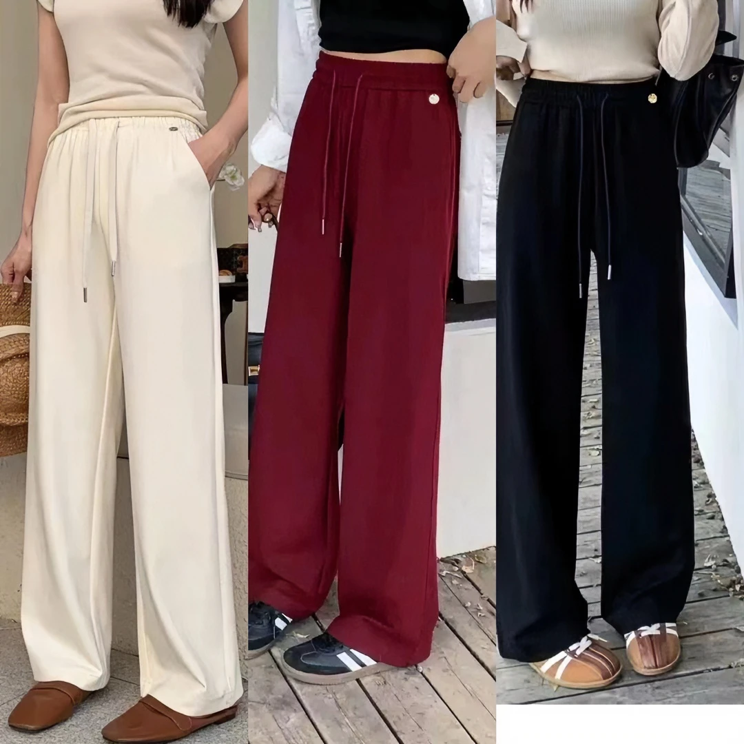 深圳南油女装欧货秋冬时尚宽松韩版休闲直筒裤女装牛仔百搭