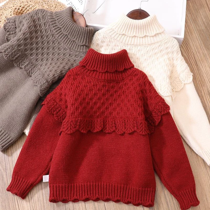 女童秋冬装儿童2024新款洋气毛衣宝宝韩国爆款加厚保暖针织打底衫
