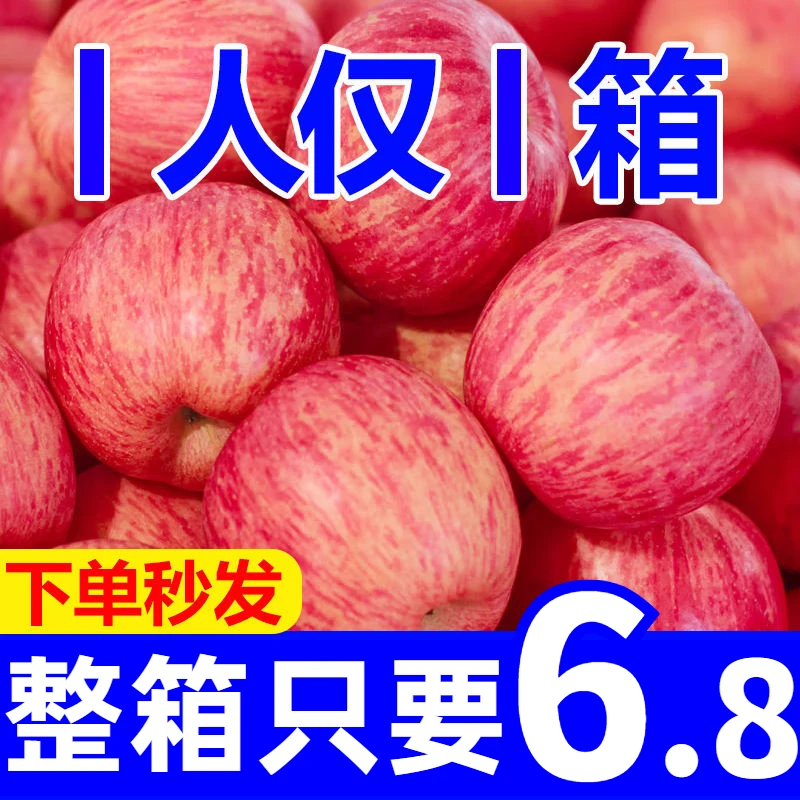 【头茬现摘】2024当季新果正宗陕西延安洛川红富士产地直发脆甜多汁