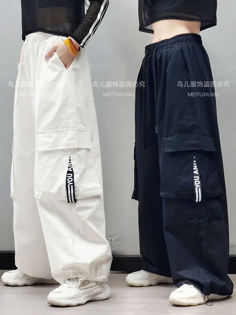 0101水洗棉大版嘻哈工装灯笼裤男女同款