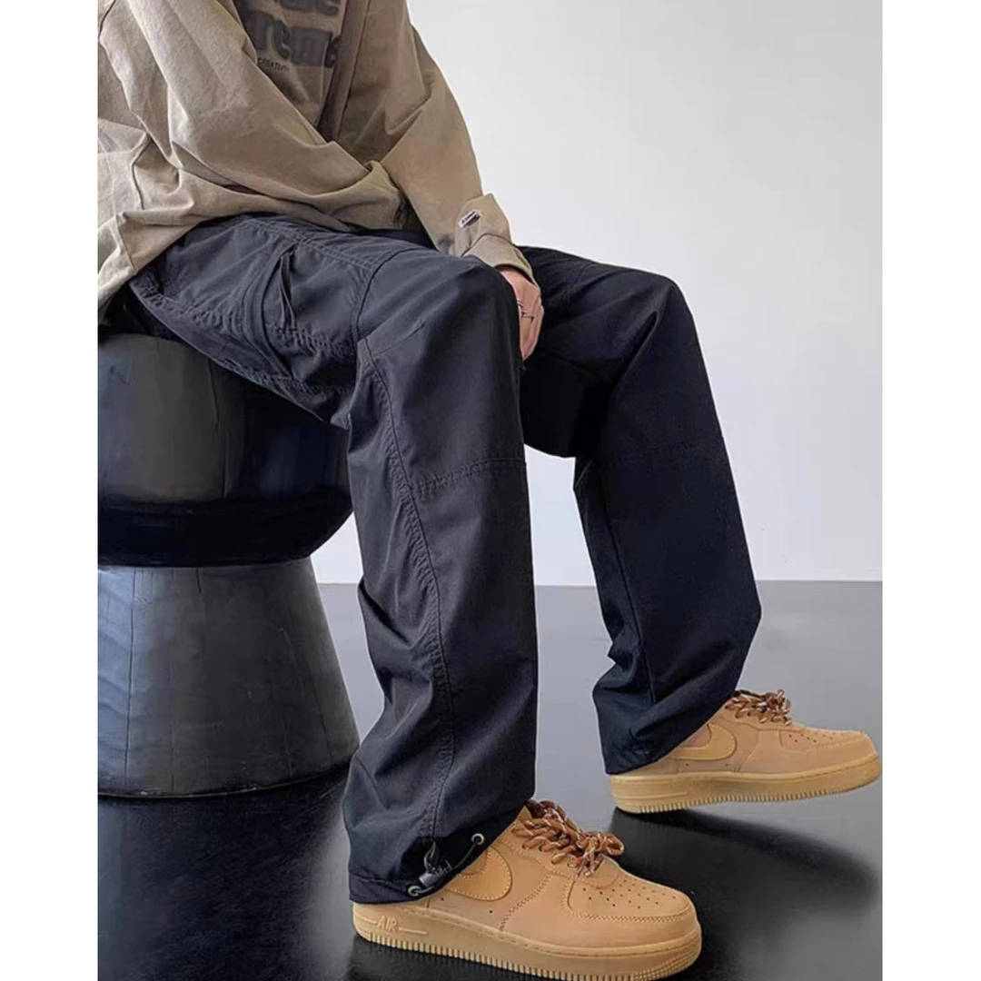 ppge春秋款冲锋裤百搭显瘦登山裤运动休闲伞兵户外工装长裤高街风