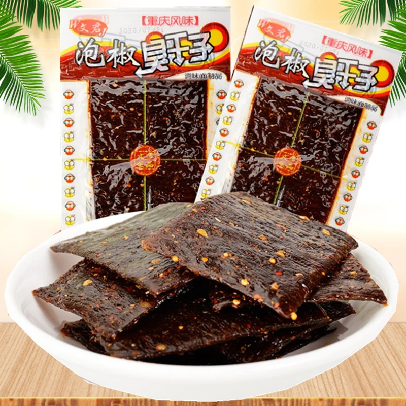 文君泡椒臭干子辣条包邮辣条麻辣片童年怀旧经典零食8090儿时记忆