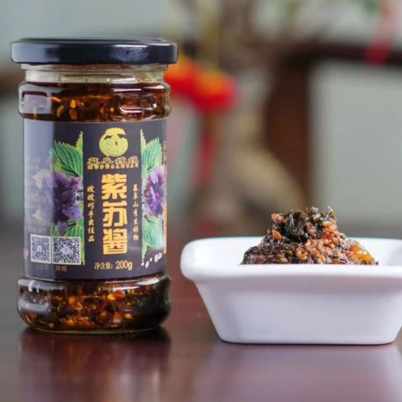 幕阜嫂嫂幕阜嫂嫂古法自制传统手工紫苏酱即食下饭酱