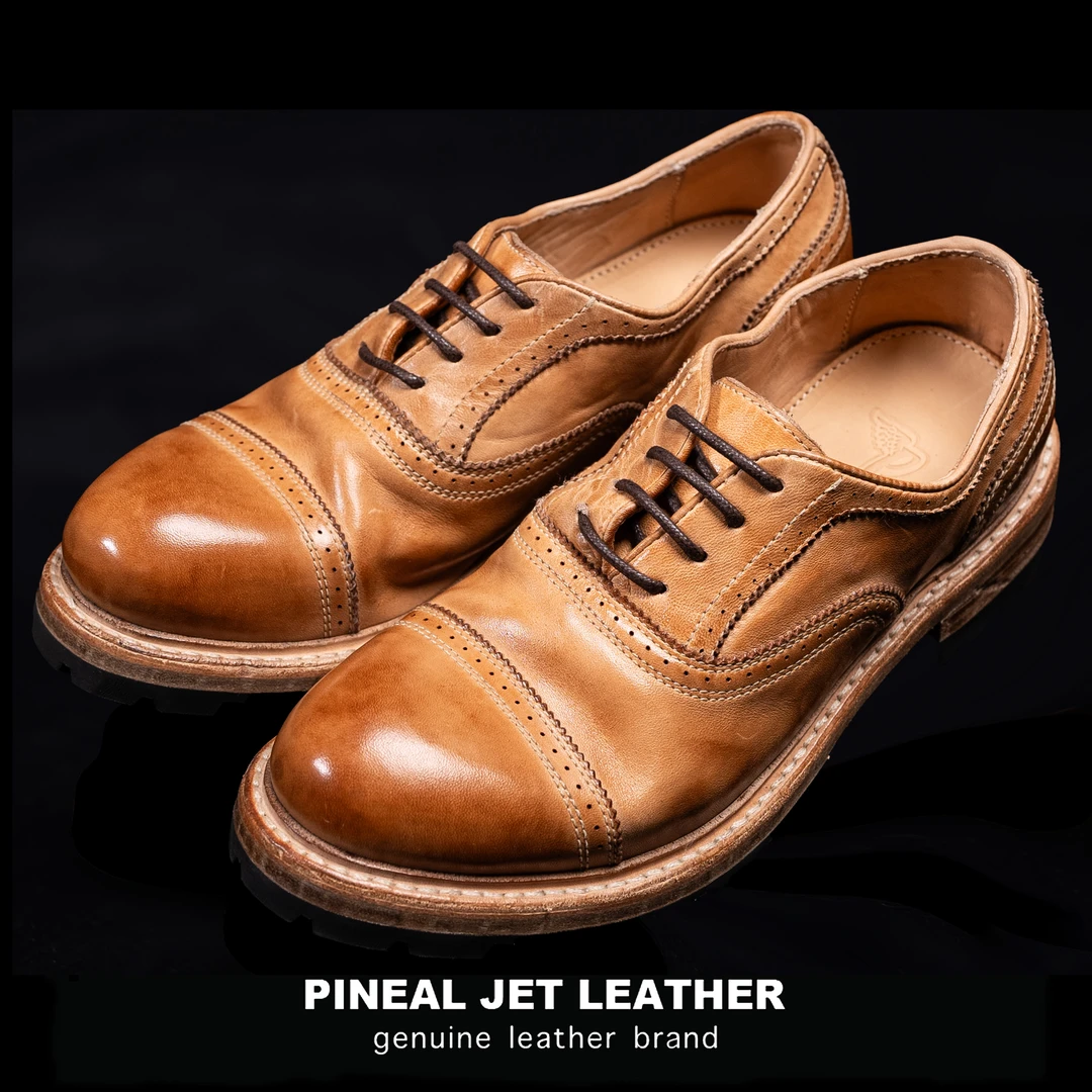 PJL豪松Vibram男士原色复古马皮阿美咔叽低帮061V原男士马皮德比K