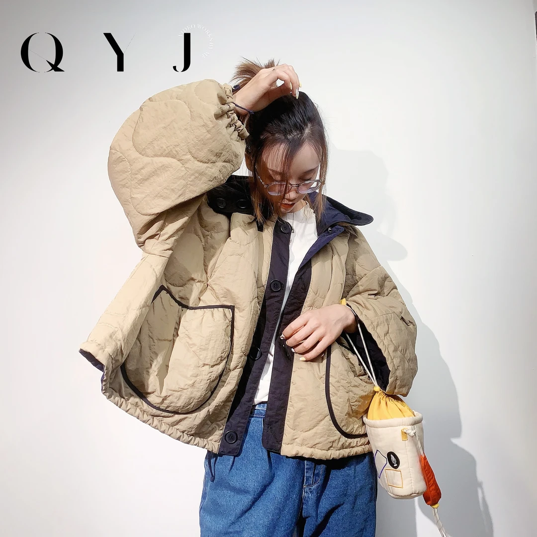 【QYJ棉服系】两面四季小众设计绗缝工艺帽款棉服