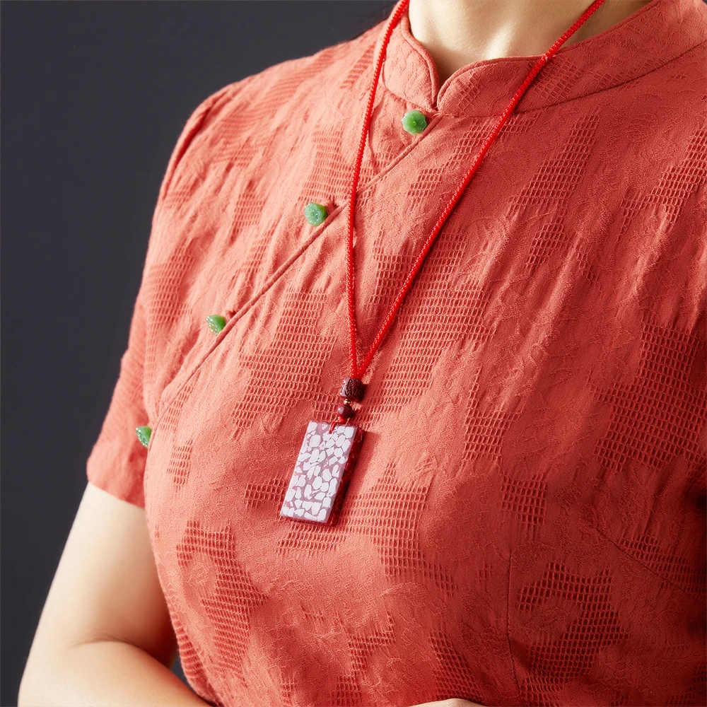 含辰砂工艺品【玉化晶体砂】全透晶体砂朱砂毕业收藏级无事牌618