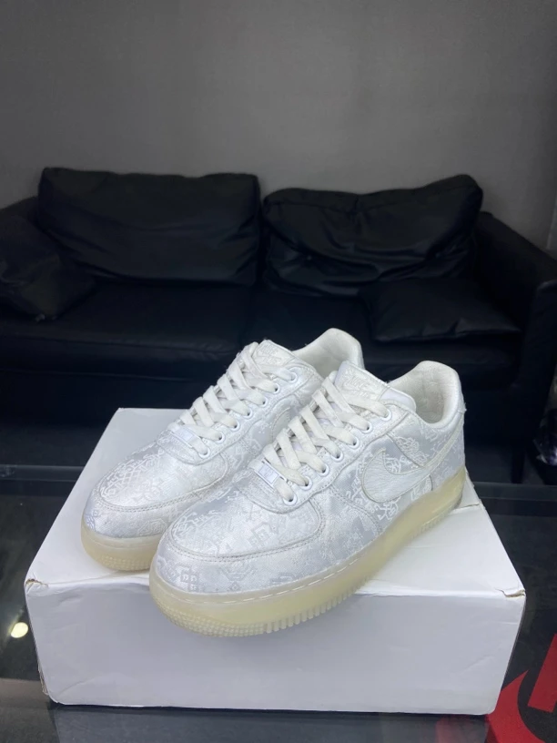 Nike休闲鞋AF1白丝绸41码配盒95新中古潮流低帮白色男鞋时尚