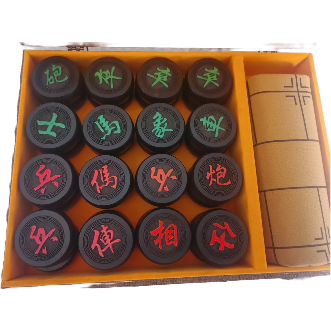 紫光檀象棋传承经典，益智游戏把玩收藏