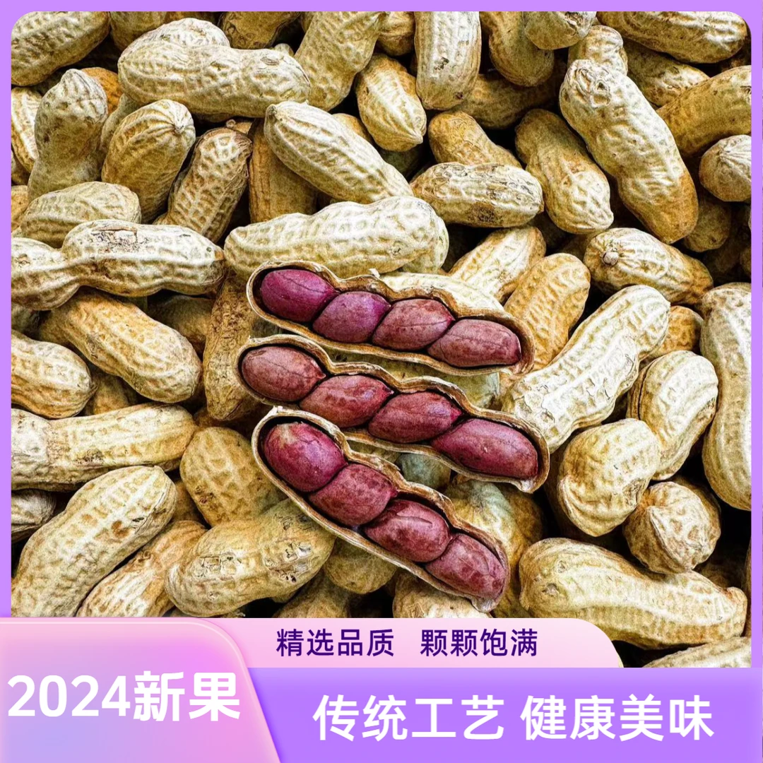 2024新果忠信水煮四粒红咸干花生10成干硬干脆传统纯手工零食品质