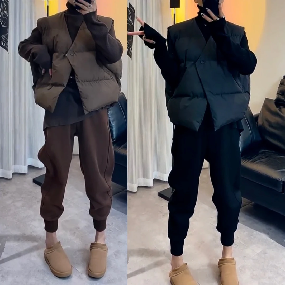 棉服马甲女欧货时尚2024秋冬新款显瘦百搭面包服叠穿外套上衣女