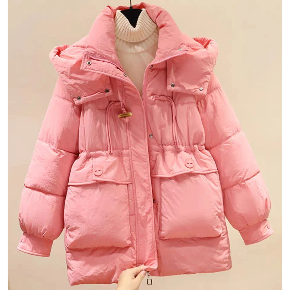 2024新款冬季棉服女中长款韩版收腰高档棉衣时尚小个子棉袄厚外套