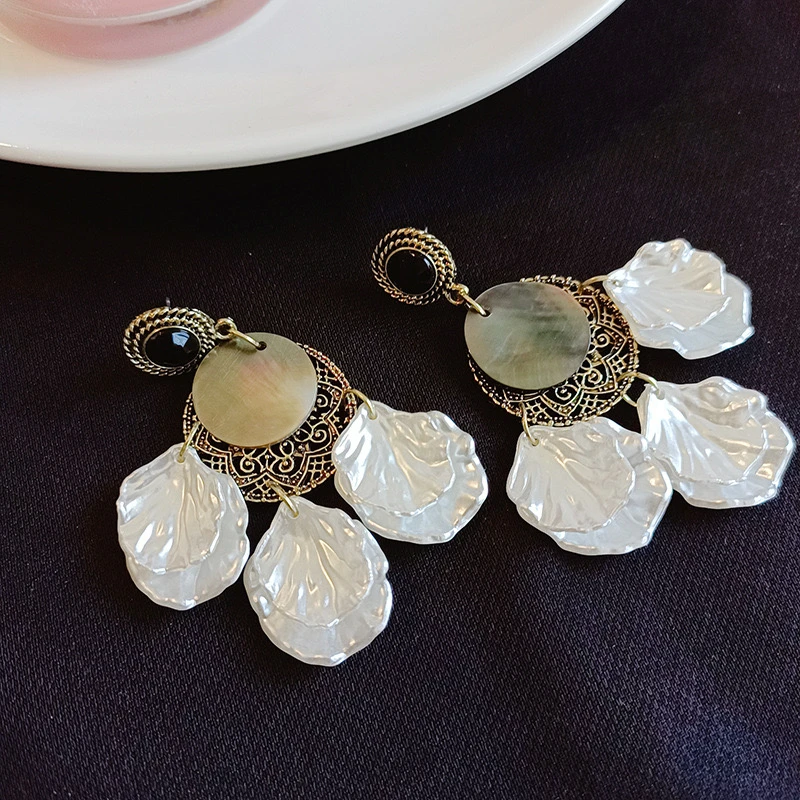 铜合金耳饰 【异域风情】手工小众设计感时尚气质超仙-693