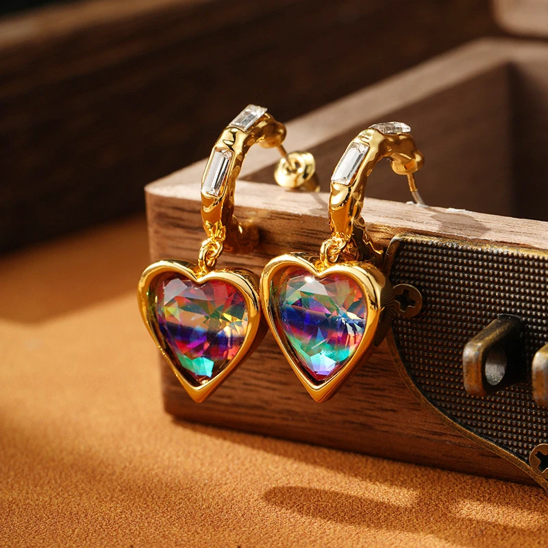 铜合金耳饰 【知心人】炫彩时尚百搭小众精致-681