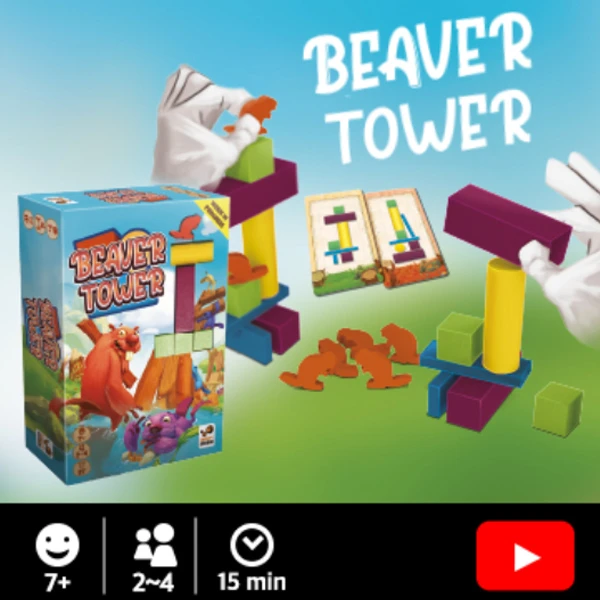 5岁+Beaver Tower海狸塔 思维逻辑与观察力 儿童益智桌游 HBB