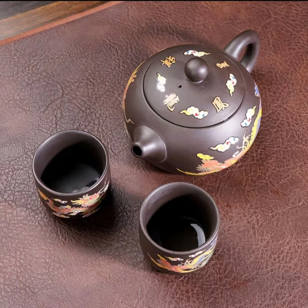 变色龙凤壶家用泡茶壶  一壶二杯