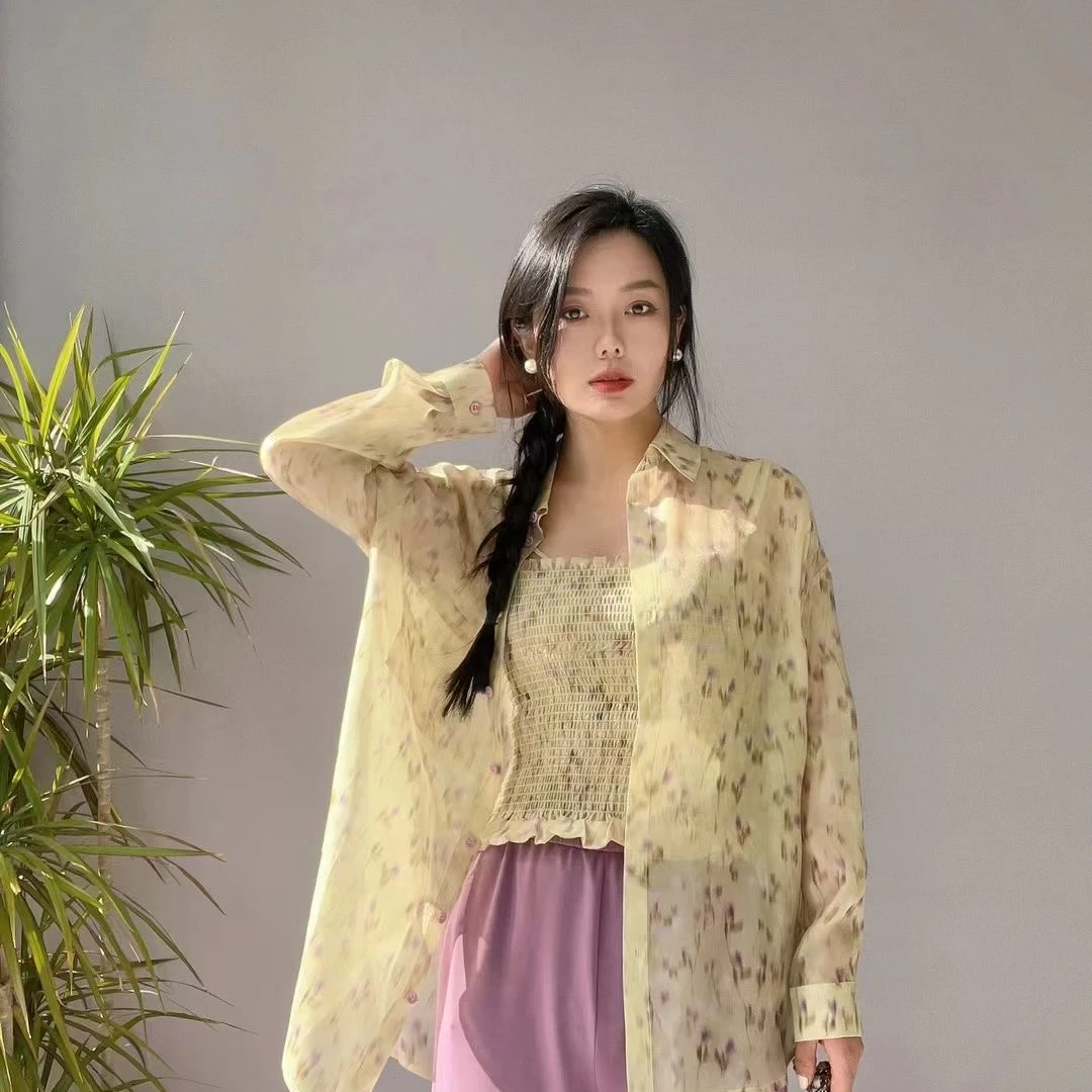 易缔媤碎花衬衣D33349E6001-545