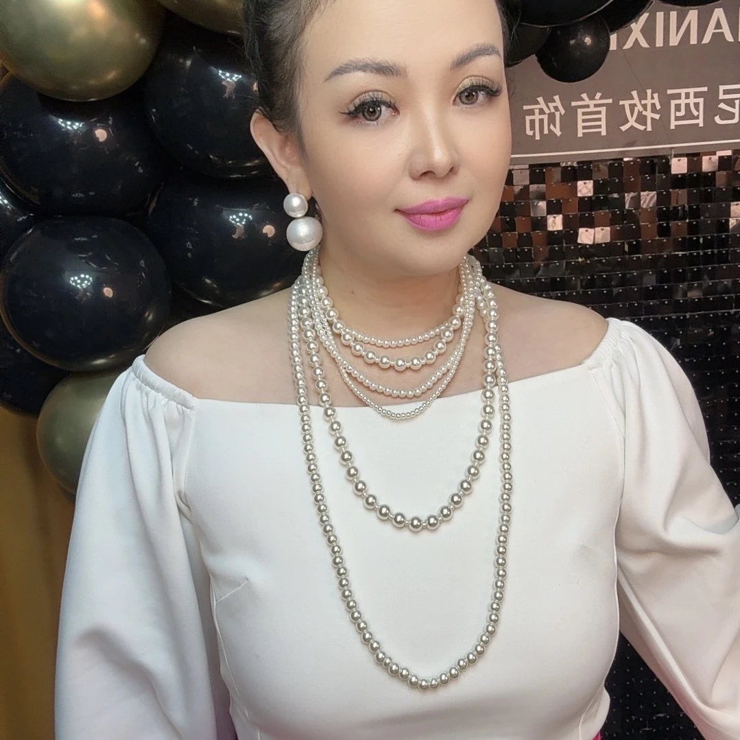 非金属亚克力项链 哈尼西牧非金属亚克力时尚华丽两件套#0006879