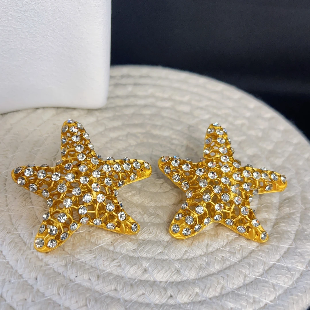 铜合金锆石耳饰 哈尼西牧铜合金时尚耳环#0007722