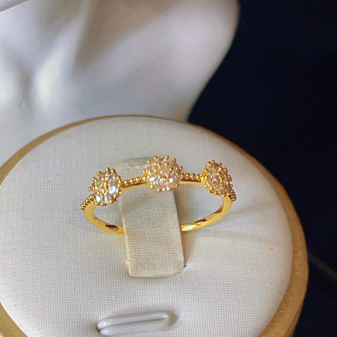 铜合金锆石戒指 哈尼西牧铜合金时尚戒指#0007202