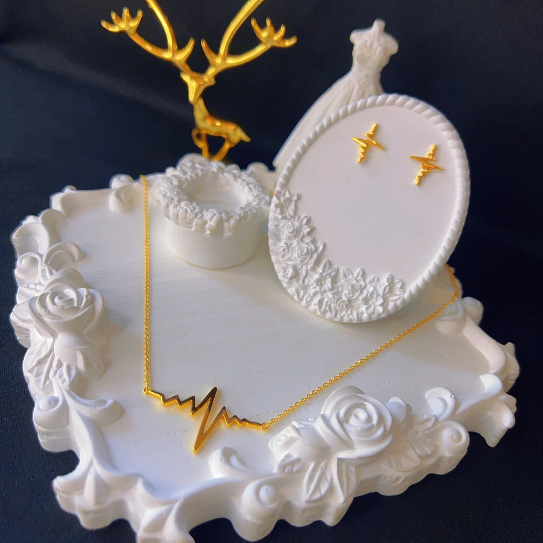 铜合金项链 哈尼西牧铜合金时尚两件套#0006572