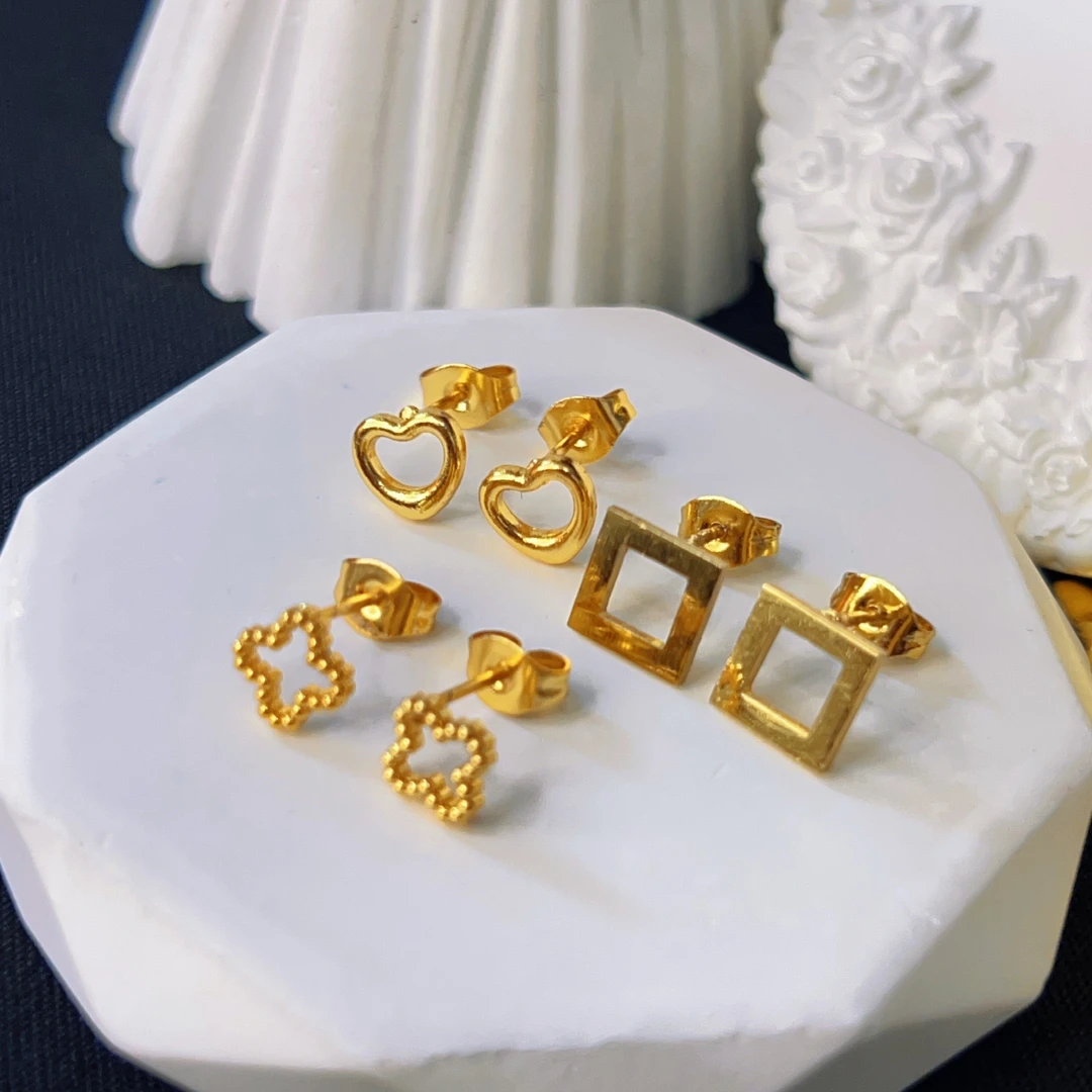 铜合金耳饰 哈尼西牧铜合金时尚耳环组合#0007675