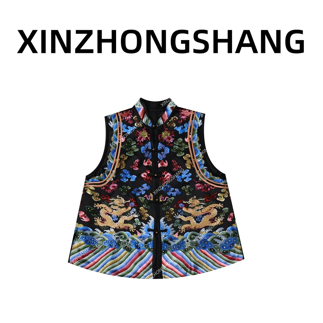 【华丽盛典马甲】新中裳-深圳原创新中式国风重工洗水刺绣马甲27537